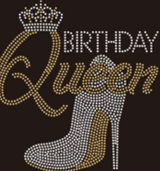 Rhinestone Birthday Queen Tee