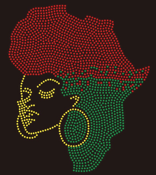 Red/Yellow/Green Africa Afro